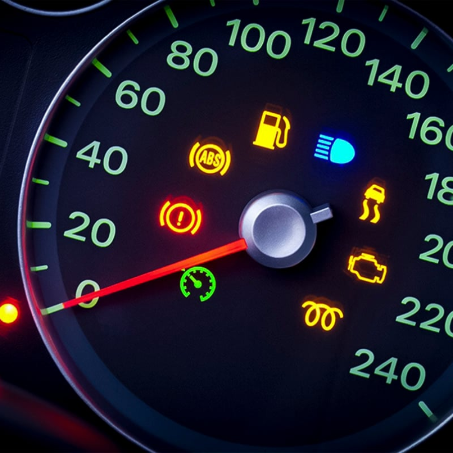 Aprender a ver luz do painel do carro