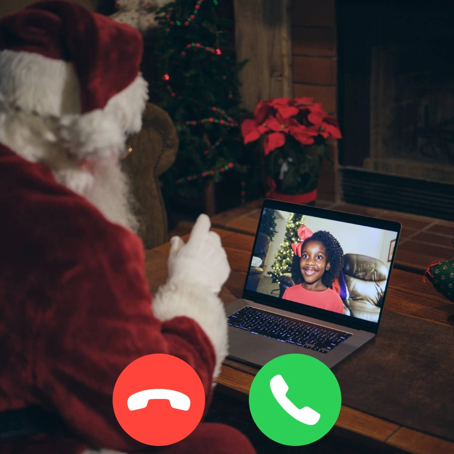 Faça Videochamada com o Papai Noel